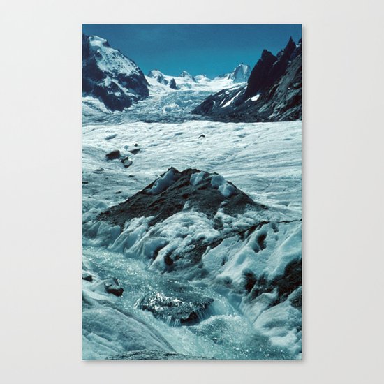 MELTING ICE #1 - Up in the Mountains Canvas Print