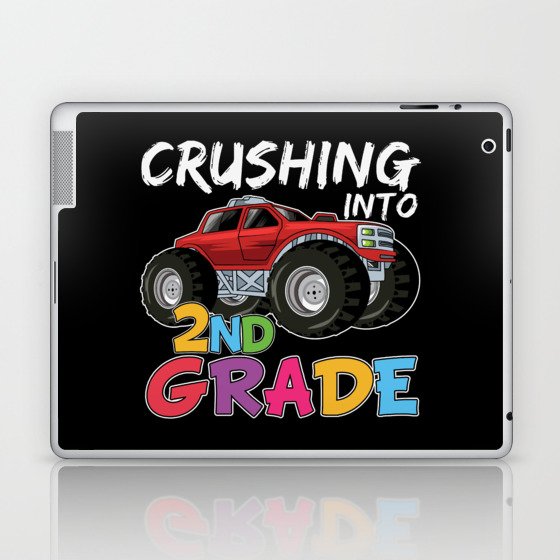 Crushing Into 2nd Grade Monster Truck Laptop & iPad Skin