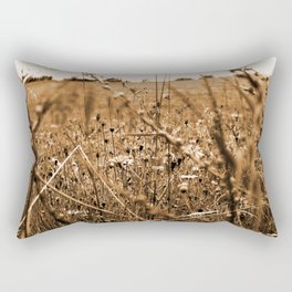 Summer Meadow Sepia Rectangular Pillow