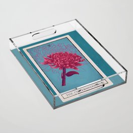 Chrysanthemum tarot card Acrylic Tray