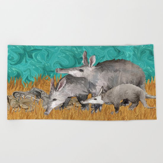 3 As in Aardvark Beach Towel