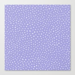 Lilac Polka Dots Canvas Print