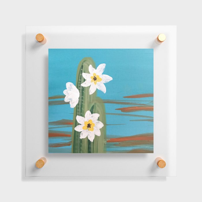 Simple Cactus Flowers Floating Acrylic Print