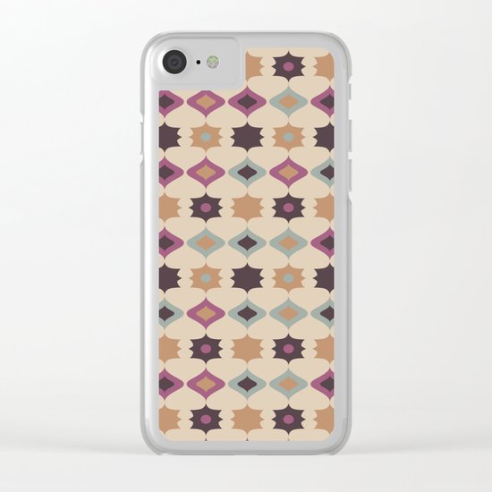 Retro pattern . Pastel . Clear iPhone Case