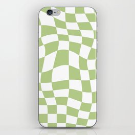 Pastel Green Checker iPhone Skin
