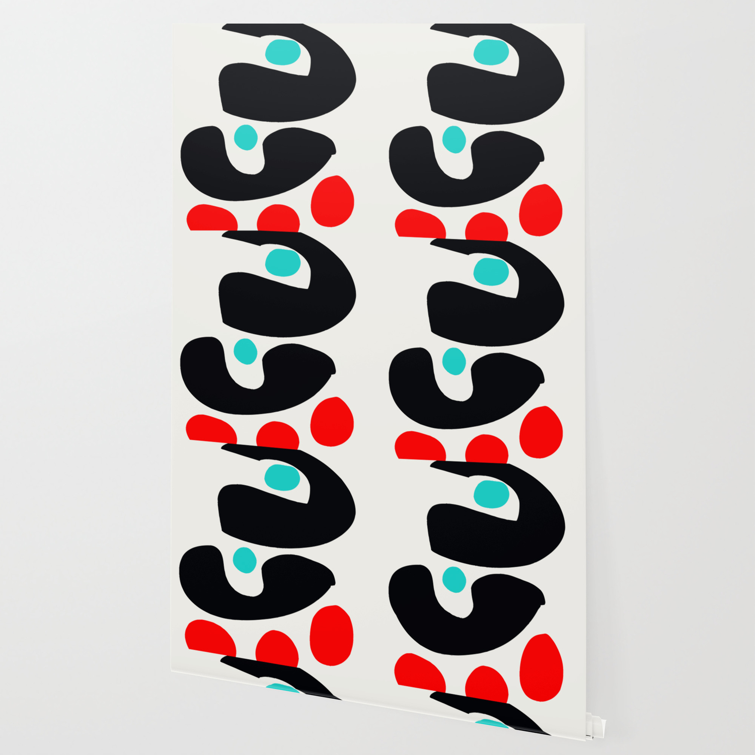 Abstract Art Minimalism Blue Black And Red Wallpaper By