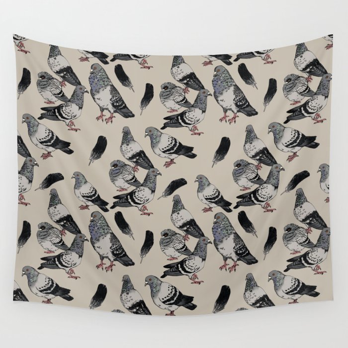 Pigeon Pattern Wall Tapestry