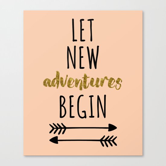 New Adventures Quote Canvas Print