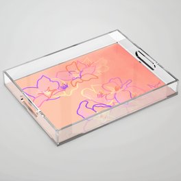 Ultra Peach Blossom  Acrylic Tray