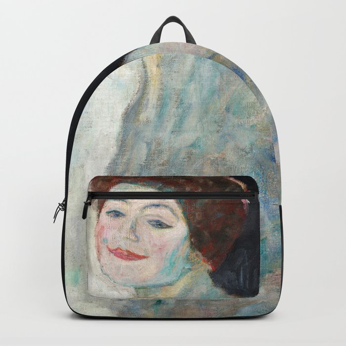 Lady in White, 1917-1918 by Gustav Klimt Backpack