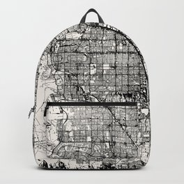 Vintage Las Vegas Map in Black and White Backpack