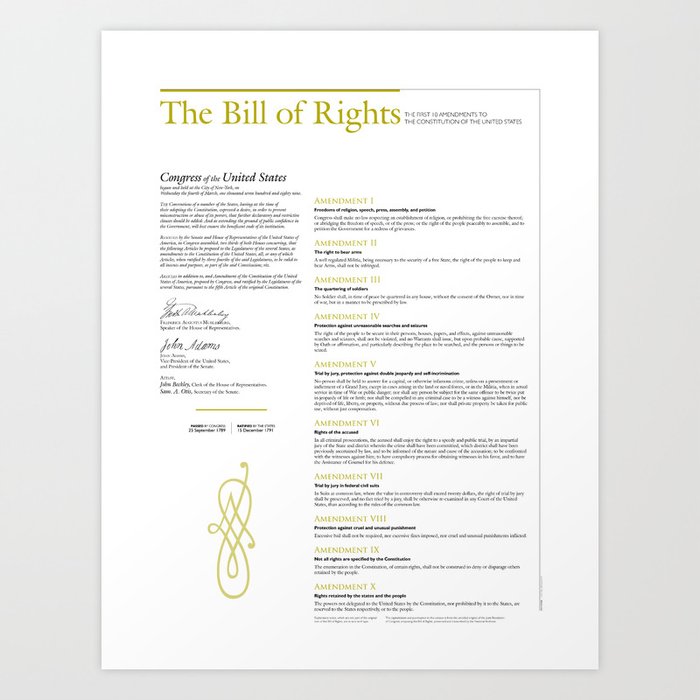 Bill of Rights Art Print