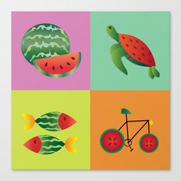 Watermelon Mix Canvas Print