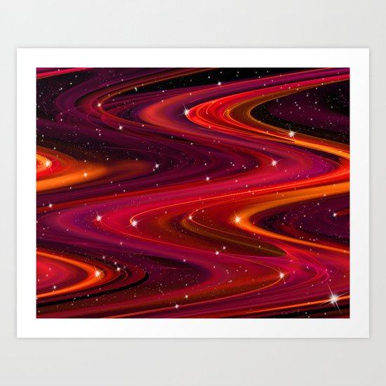 Purple Universe Milk Way Art Print