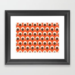 Dot eye Orange Framed Art Print