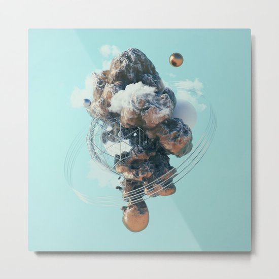 Erupted Island Metal Print