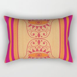 Double Orange Denim Hamsa Rectangular Pillow