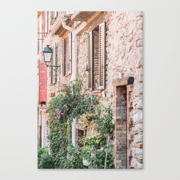 French Riviera Print, Antibes City Old Town Print, France Travel Poster, House Old Architecture, Travel Wall Art Canvas Print