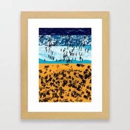 Beach Scene Stencil  Framed Art Print