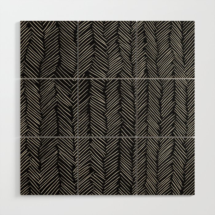 Herringbone Cream On Black Wood Wall Art By Followmeinstead Society6 - Herringbone Wood Wall Art Herringbone Cream On Black Wood Wall Art By Followmeinstead Society6 - Herringbone Wood Wall Art