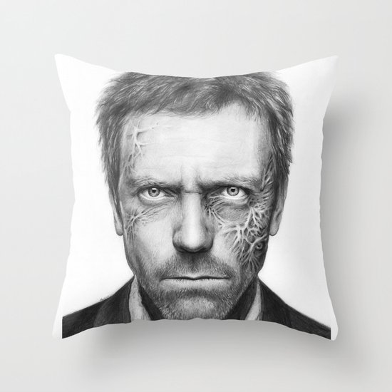 Hugh Laurie from House MD Doctor House Throw Pillow