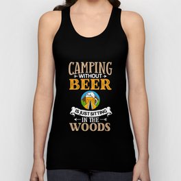 Camping Beer Drinking Beginner Camper Unisex Tank Top