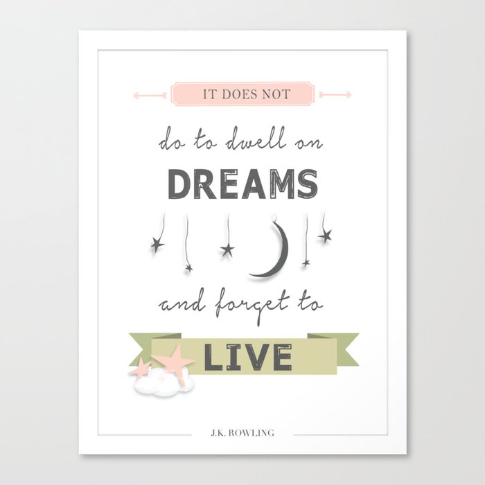 J.K. Rowling Quote Canvas Print