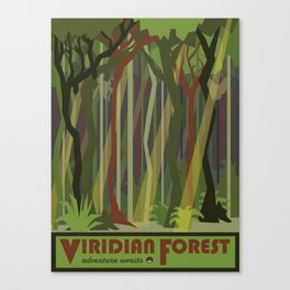 Viridian Forest Travel Poster Canvas Print