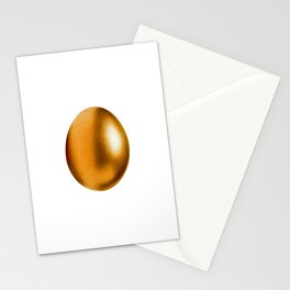 GOLDEN EGG WITH TEXTURE. Stationery Card
