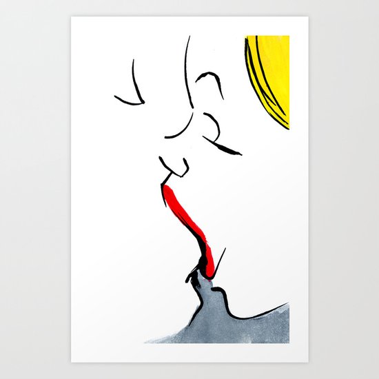 Mouth Touch Art Print