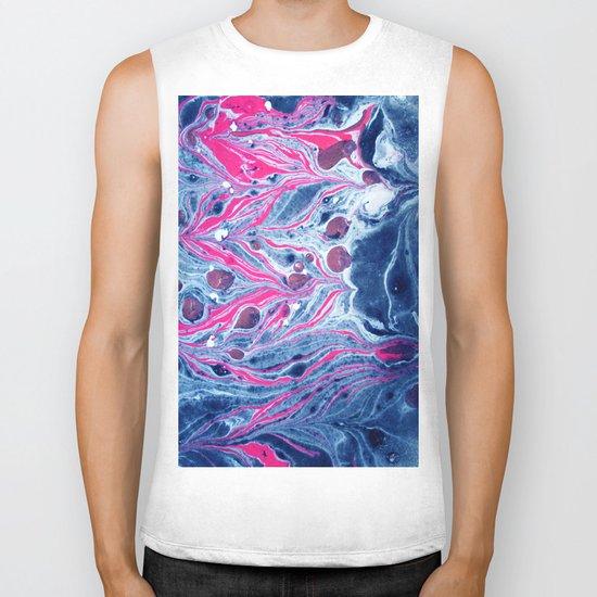 Marbled Magic Biker Tank