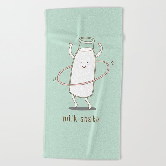 milk shake Beach Towel