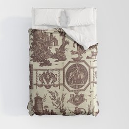 French toile brown 1802 Comforter