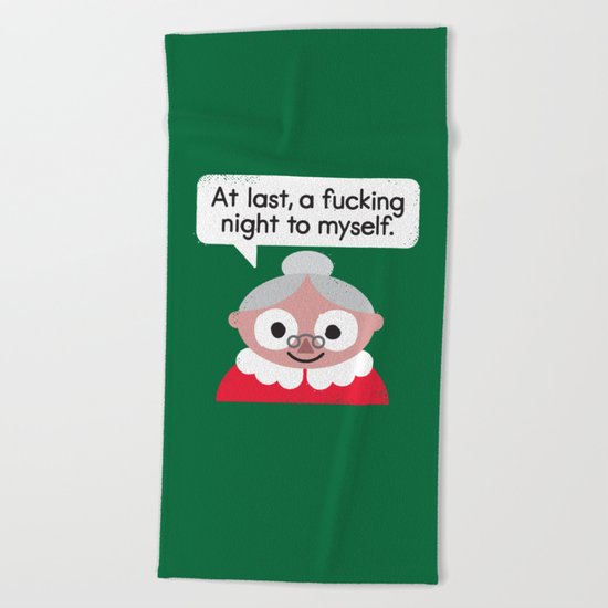 The Claus Come Out Beach Towel