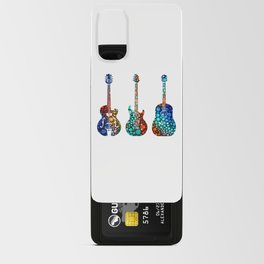 Modern Mosaic Music Art Three Colorful Guitars Android Card Case