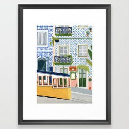 Lisbon Framed Art Print | Travel, Acrylic, Portugal, Painting, Curated, Travelprint, Lisbon, Travelposter, Europe 
