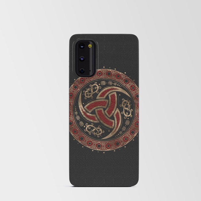 Odin’s Horn Black and Red Leather and gold Android Card Case
