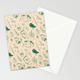 Garden Witch Pattern Stationery Cards