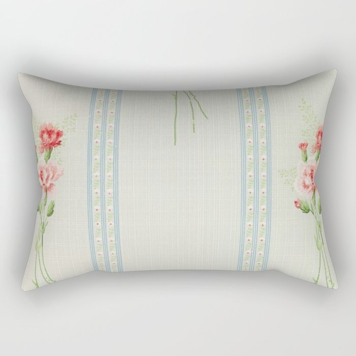 Bouquet of Three Carnations Rectangular Pillow