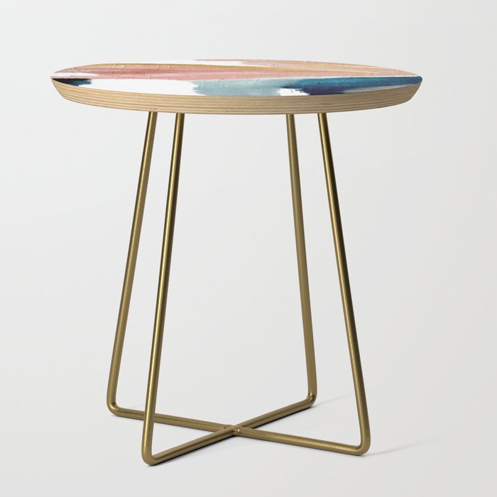 Exhale: a pretty, minimal, acrylic piece in pinks, blues, and gold Side Table