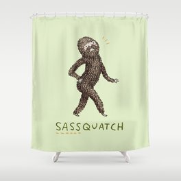 Sassquatch Duschvorhang | Comic, Cartoon, Sassy, Paranormal, Curated, Sassquatch, Myth, Sasquatch, Cryptozoology, Squatch 