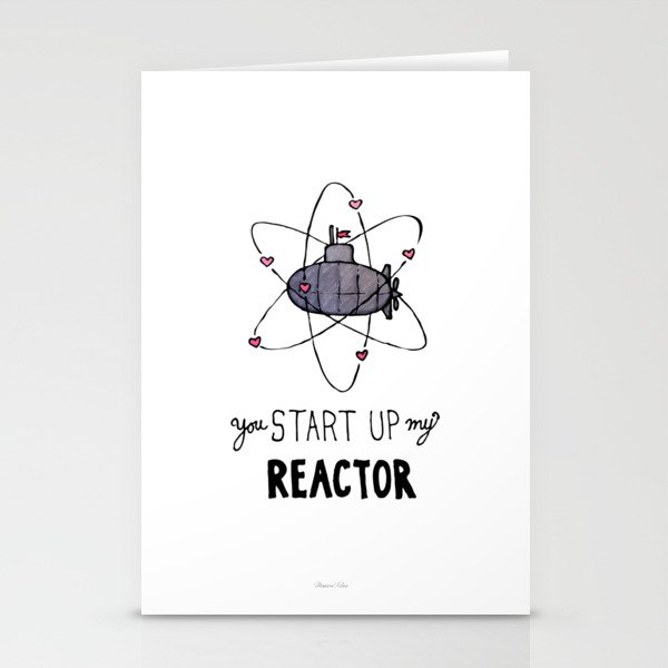 You Start Up My Reactor - Submarine Valentine Stationery Cards