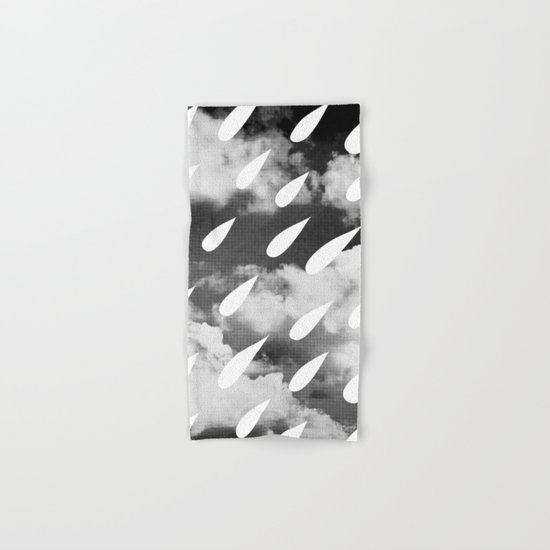 Storm Clouds + Droplets Hand & Bath Towel