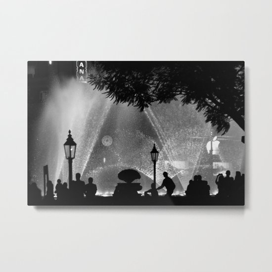 night time in the city Metal Print