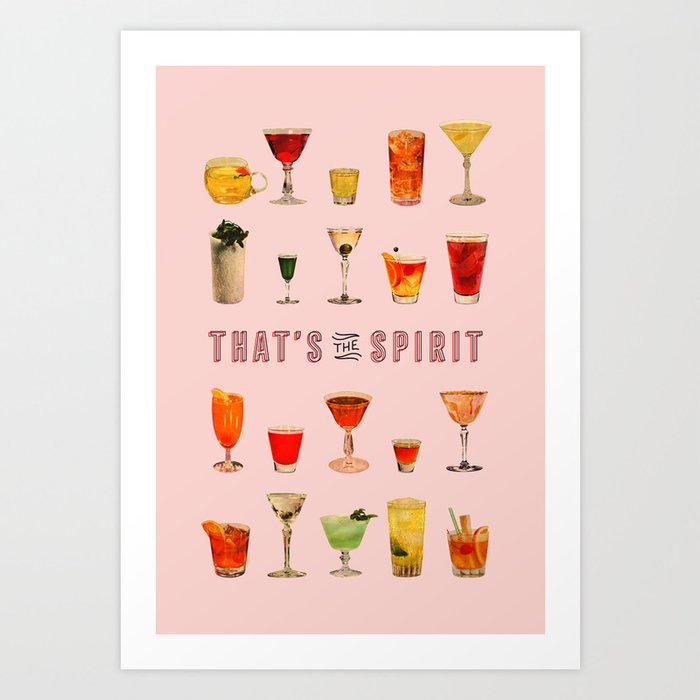 That's the Spirit (Pink) Art Print
