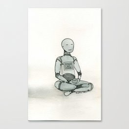 Meditating Robot Canvas Print