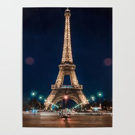 Eiffet Tower at Night Poster
