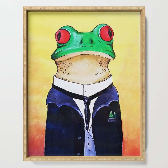 Frog in a Suit Serving Tray