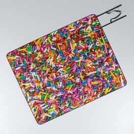Rainbow Sprinkles Sweet Candy Colorful Picnic Blanket