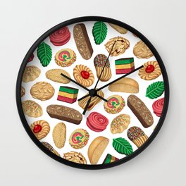 Italian Cookie Pattern Wall Clock | Pastry, Italy, Food, Sweets, Sprinkles, Italian, Yummy, Pattern, Design, Cuisine 